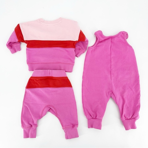 Hanna Andersson Bundle Overall Sweatshirt Sweatpants Set - Picture 3 of 8